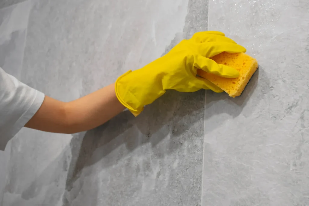 damp wipe process